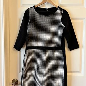 CHAPS Houndstooth Sweater Dress
